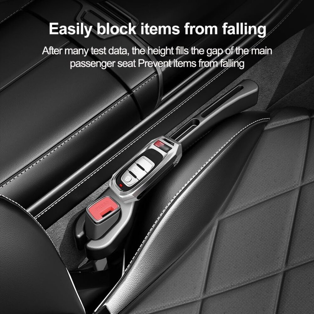 2PCS Car Seat Gap Filler Organizer with Phone Holder,[Upgrade Version] Car Seat - Picture 4 of 6